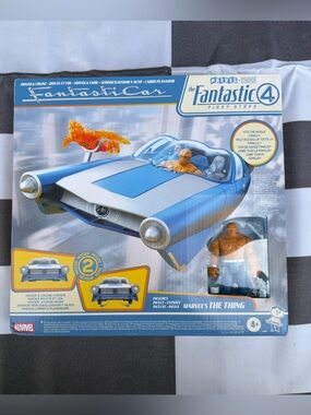 Marvel Fantastic Four Blue & White Invisible Woman Ride-On with The Thing Figure